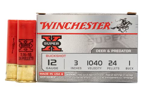Winchester 1 Buckshot 16-Pellet Load. . Winchester 3 inch 1 buckshot